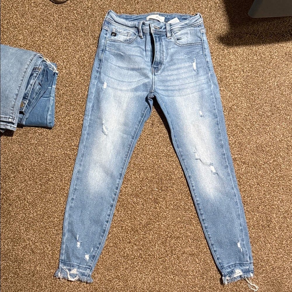 KanCan Distressed Skinny Jeans | Light Wash | Size 7
